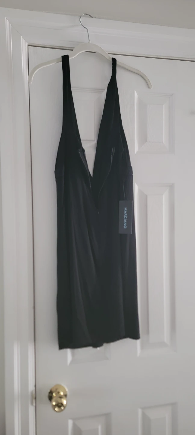 Marciano Black Halter Dress with Chain Detail - photo 2