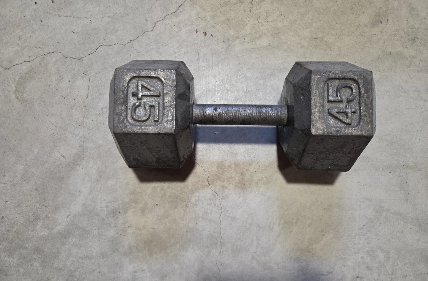 45 lb hex dumbbell