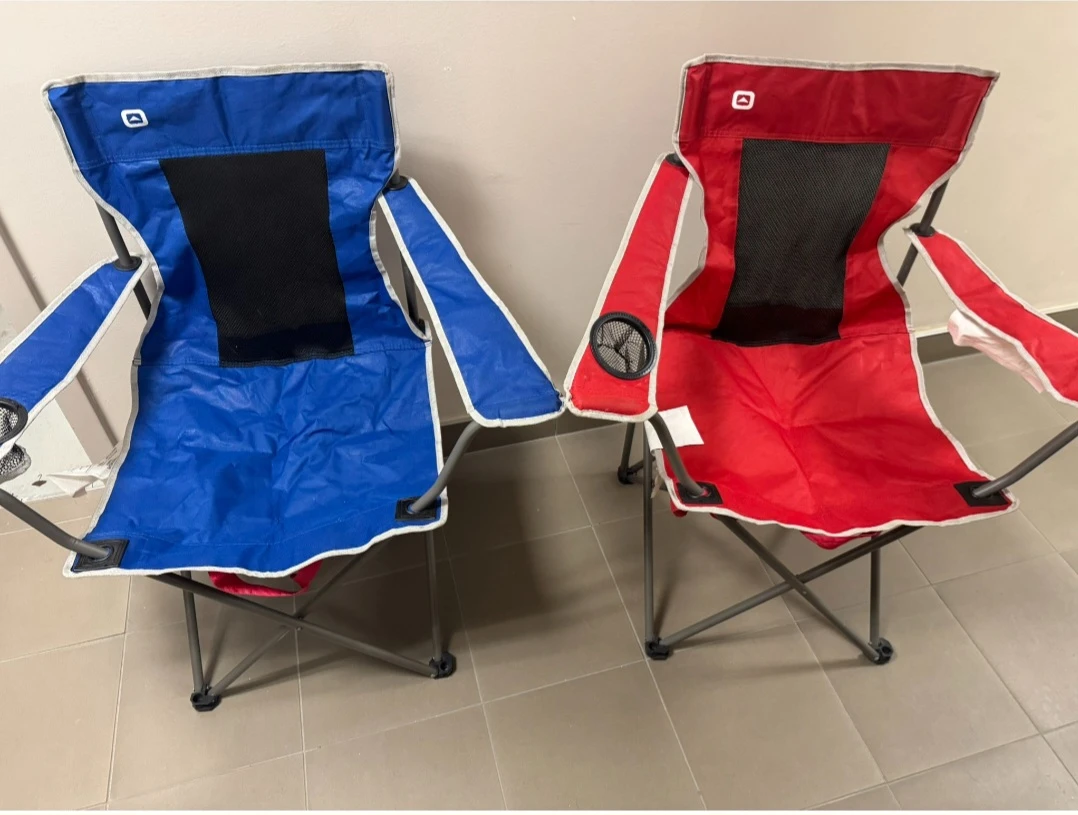 Ozark Trail Camping Chairs - Red and Blue