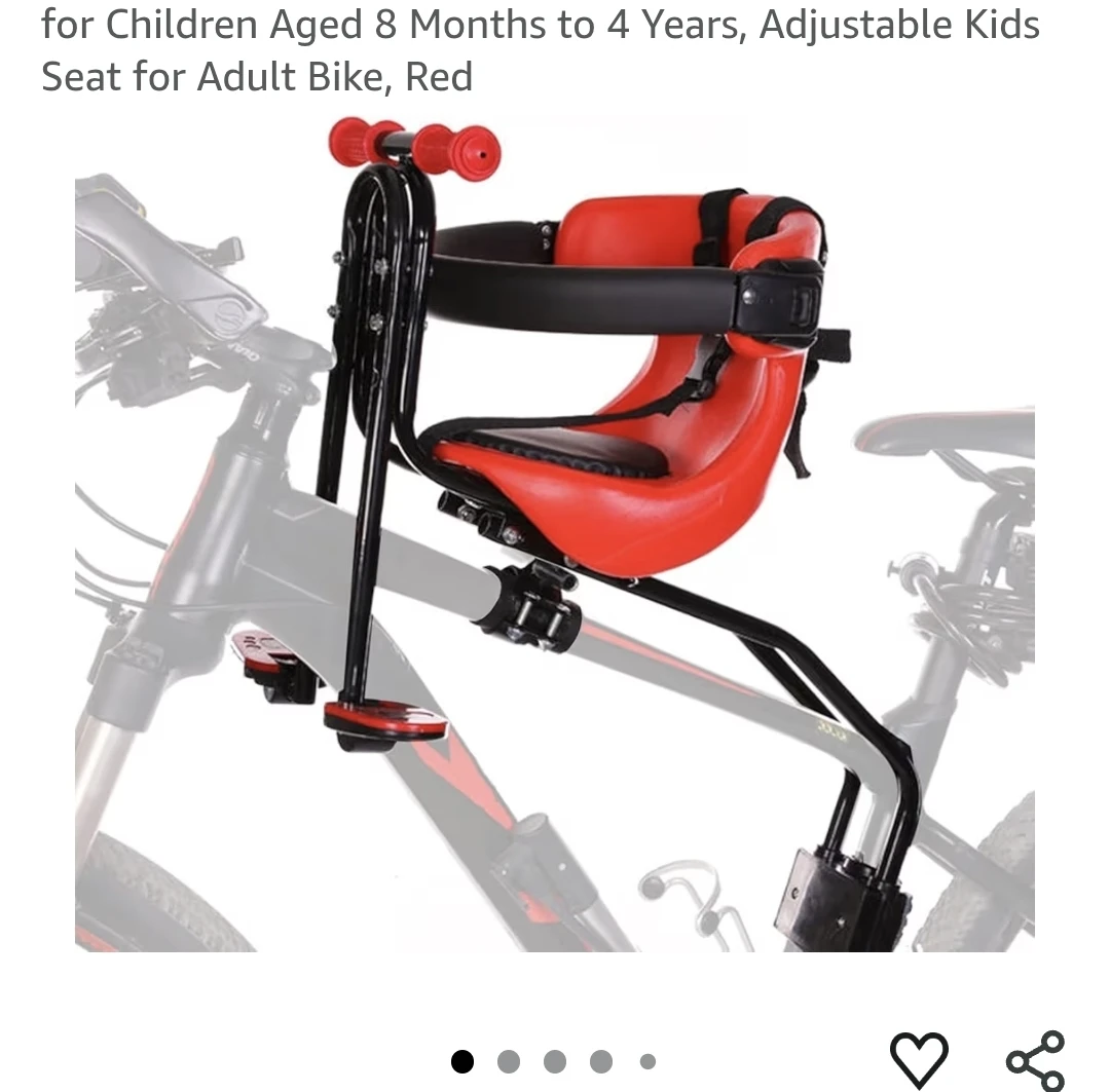 Red Kids Bike Seat
