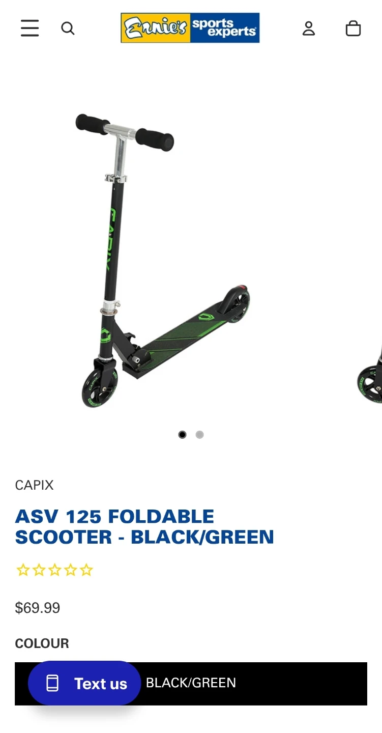 CAPiX ASV 125 Foldable Scooter - Black/Green - photo 3
