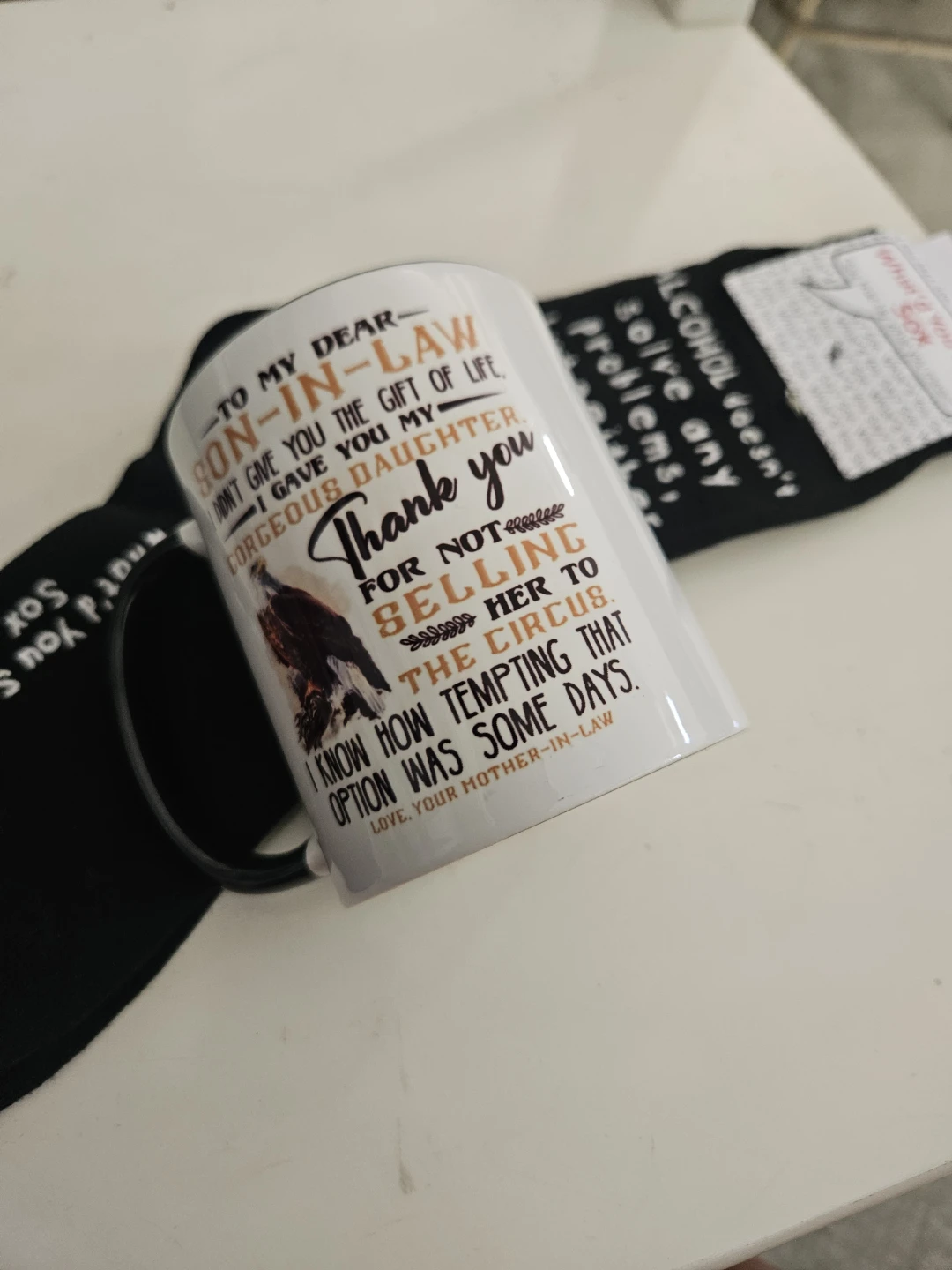 Son-in-Law Mug and "What'd You Say?" Sox Gift Set