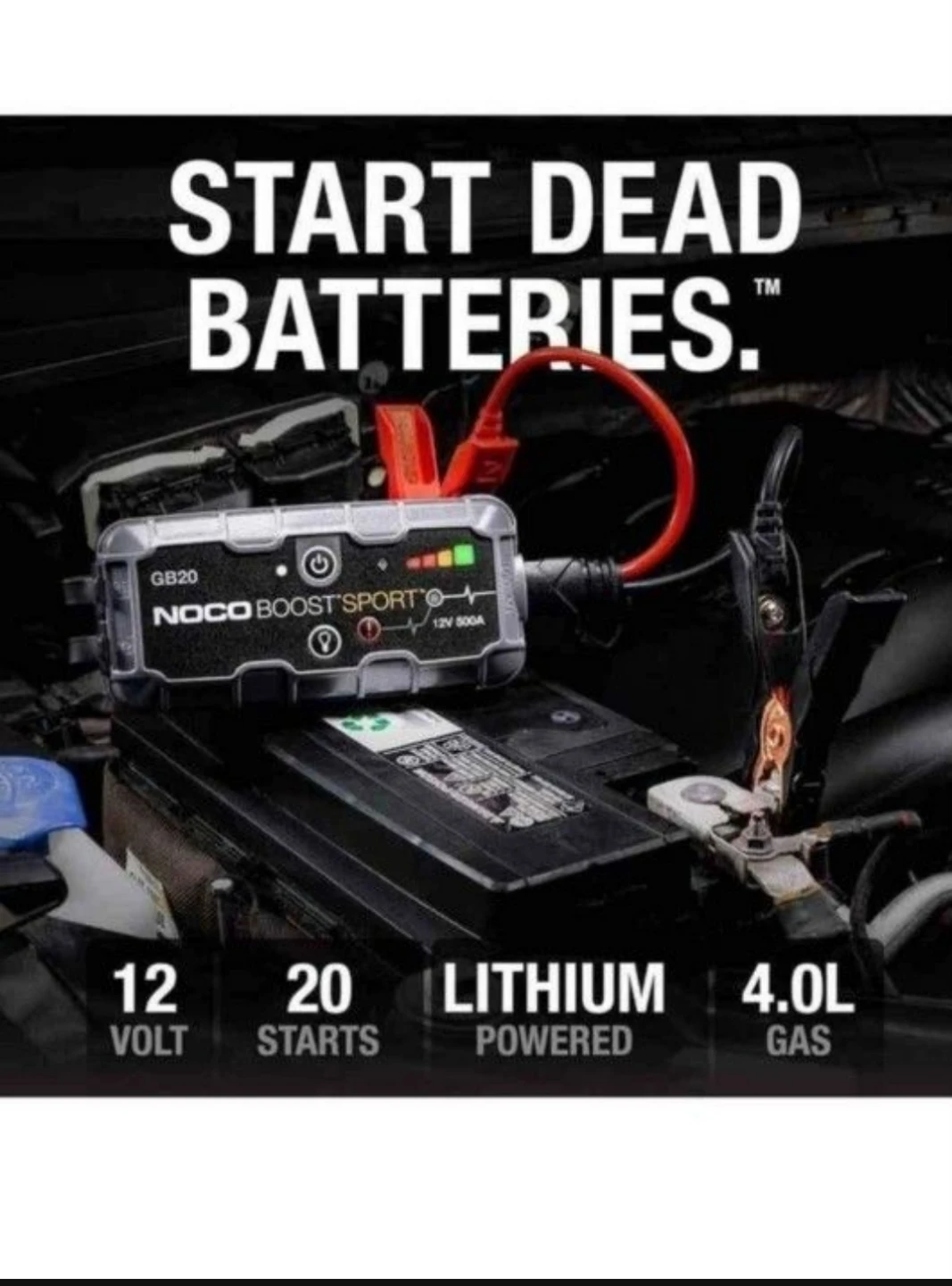 NOCO Boost Sport GB20 12V Lithium Jump Starter - photo 2