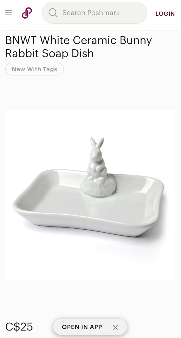 White Porcelan *Abbott* Bunny Dish. - photo 2