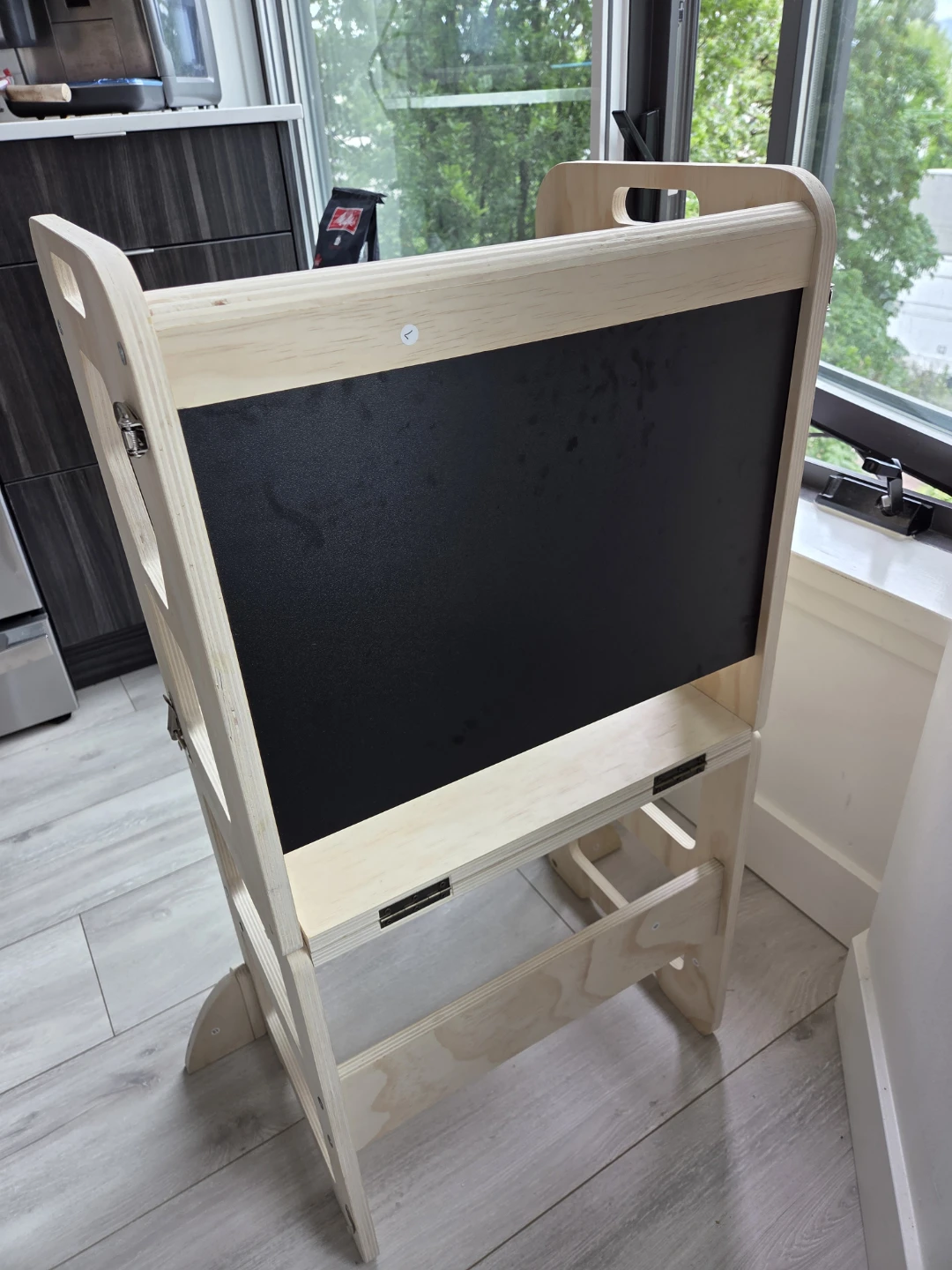 Wooden Toddler Tower with Chalkboard - photo 4