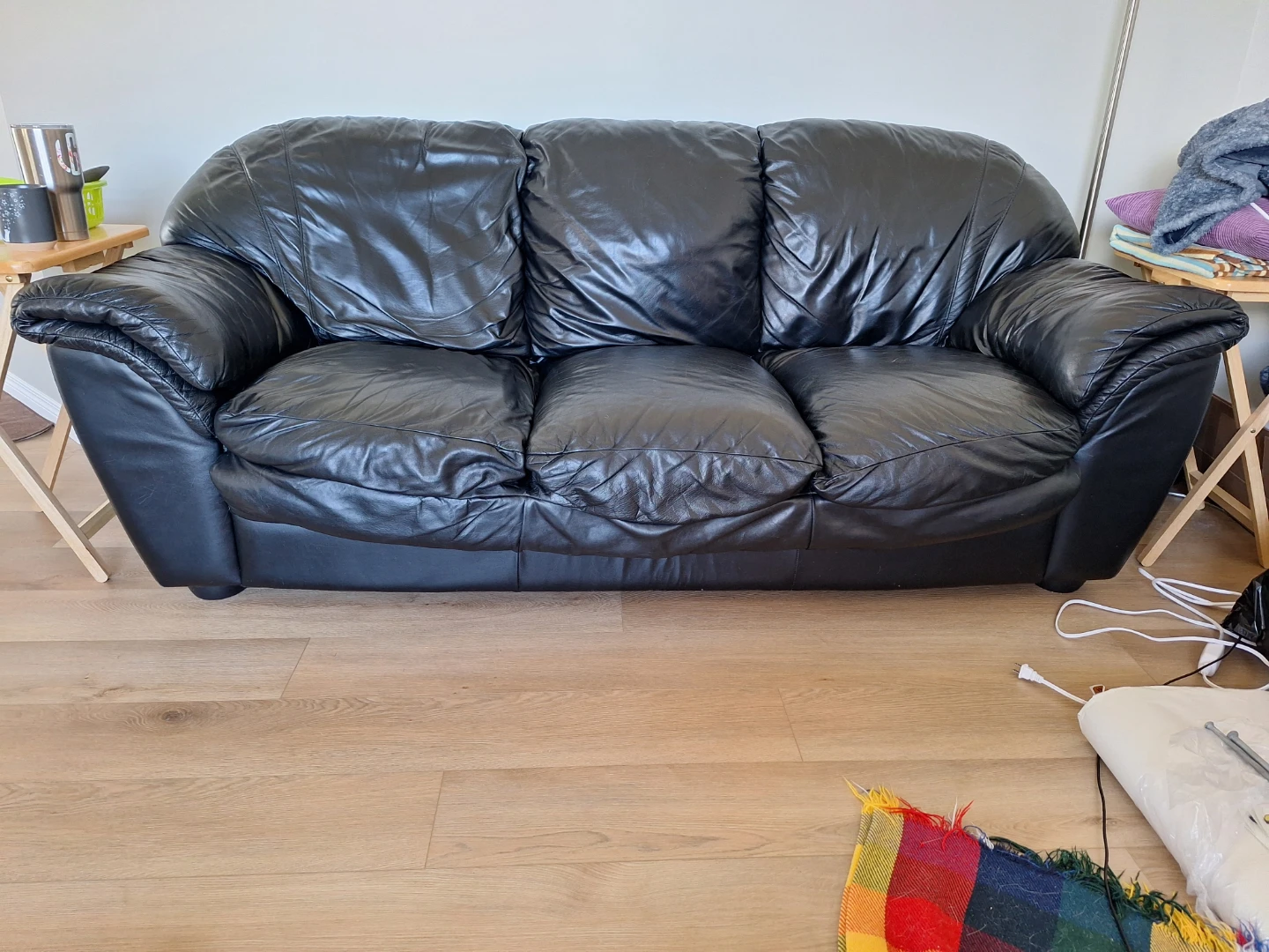 Free Black Leather Couch