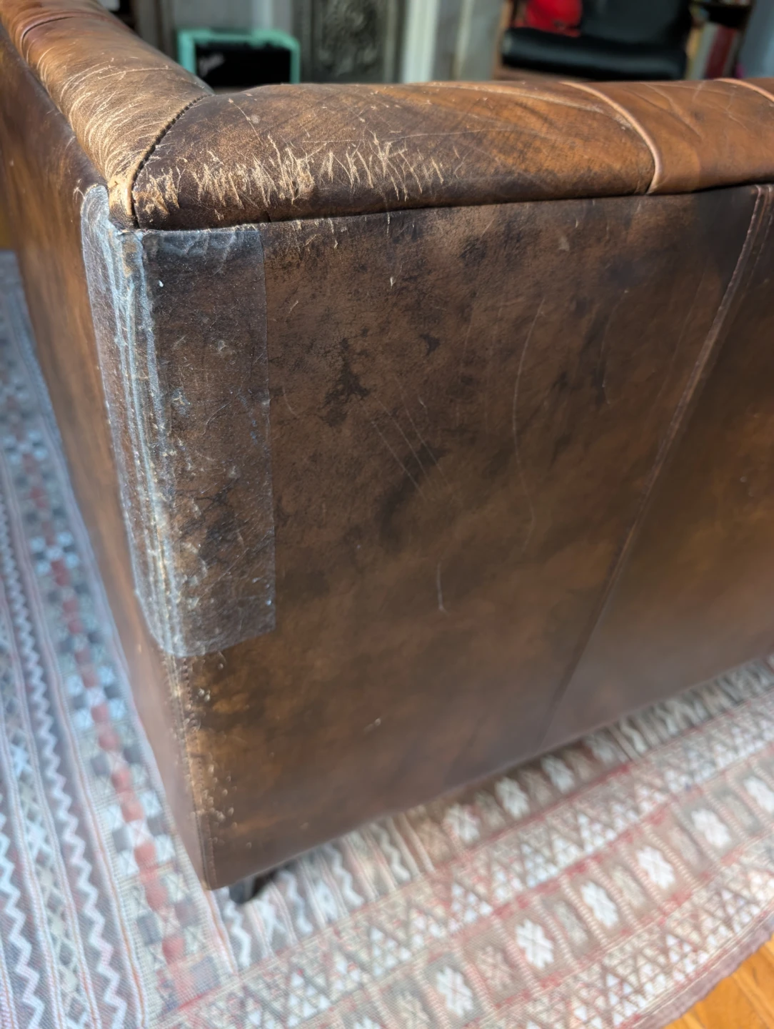 Vaughn Leather Sofa - photo 2
