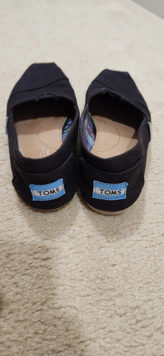 TOMS Black Canvas Slip-On Shoes - photo 3