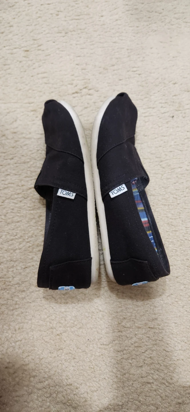 TOMS Black Canvas Slip-On Shoes - photo 4
