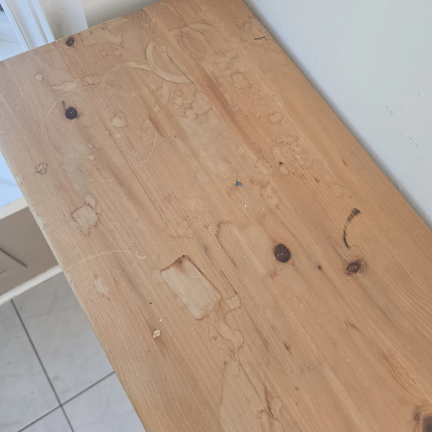 Pine Console Table with Drawer