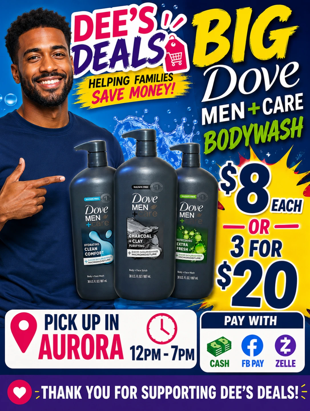 Dove Men+Care Body Wash  30oz $8