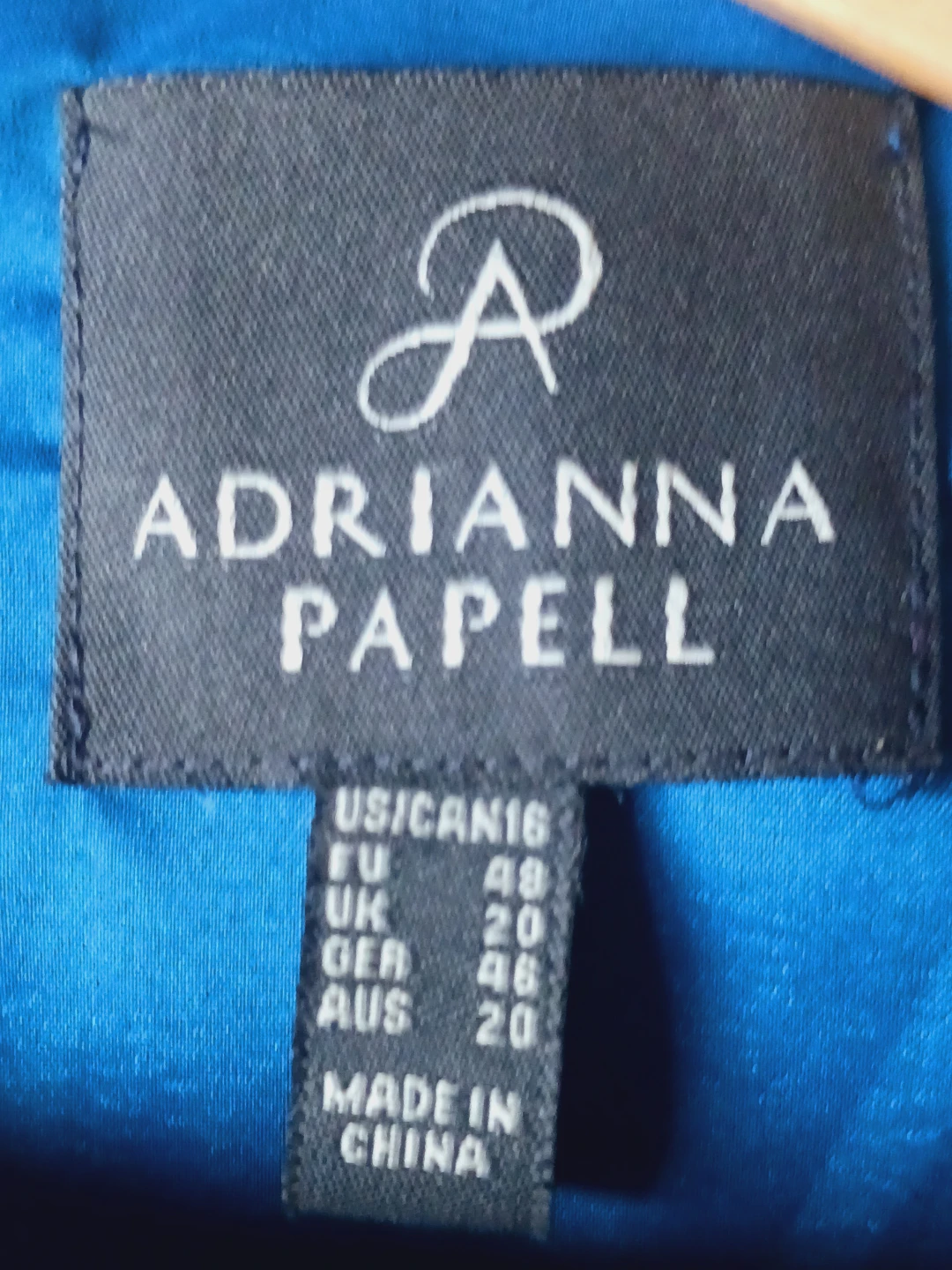 New !!  ADRIANNA PAPELL Blue Sleeveless Sheath Dress. 16. - photo 3