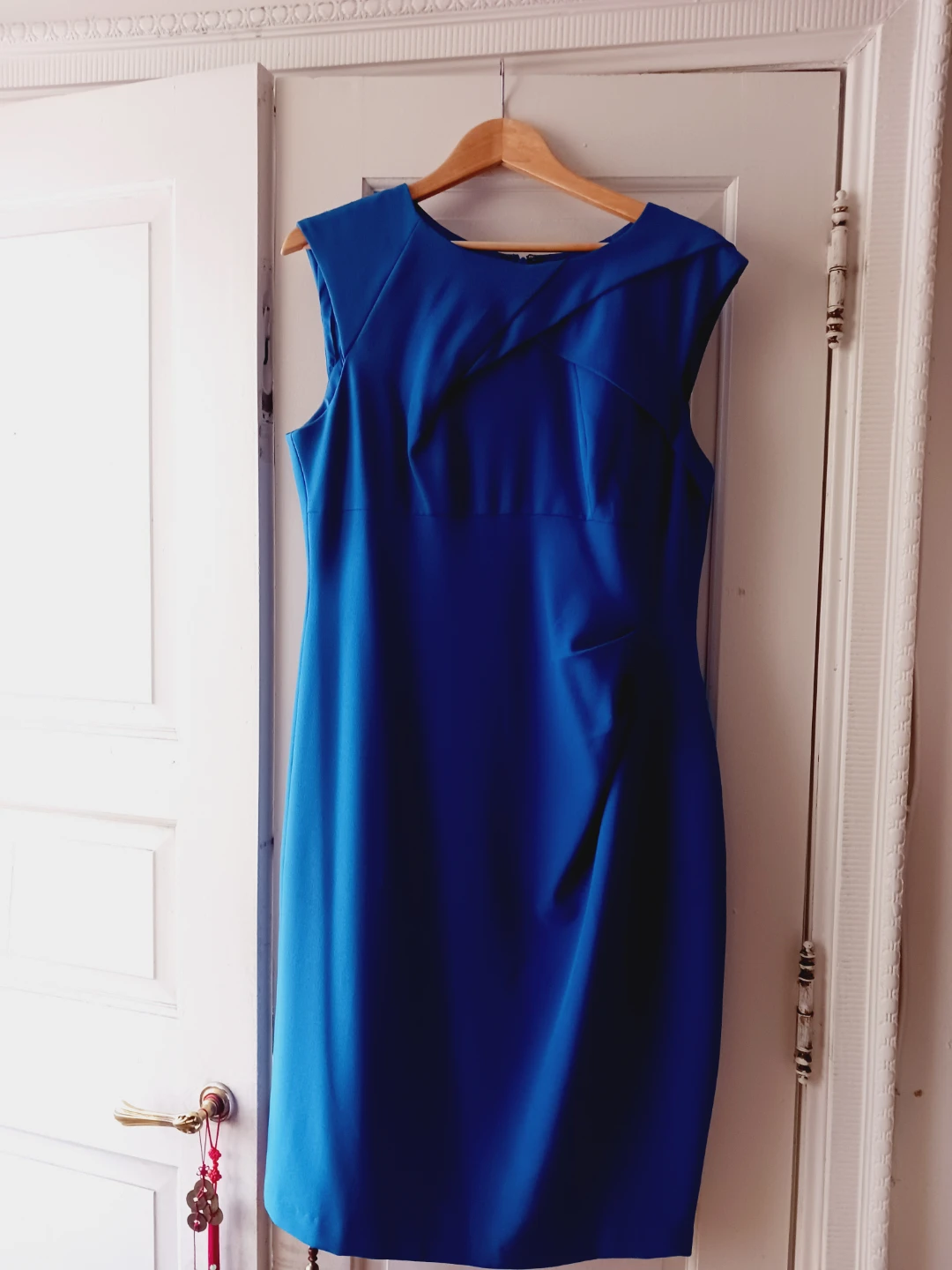 New !!  ADRIANNA PAPELL Blue Sleeveless Sheath Dress. 16. - photo 5
