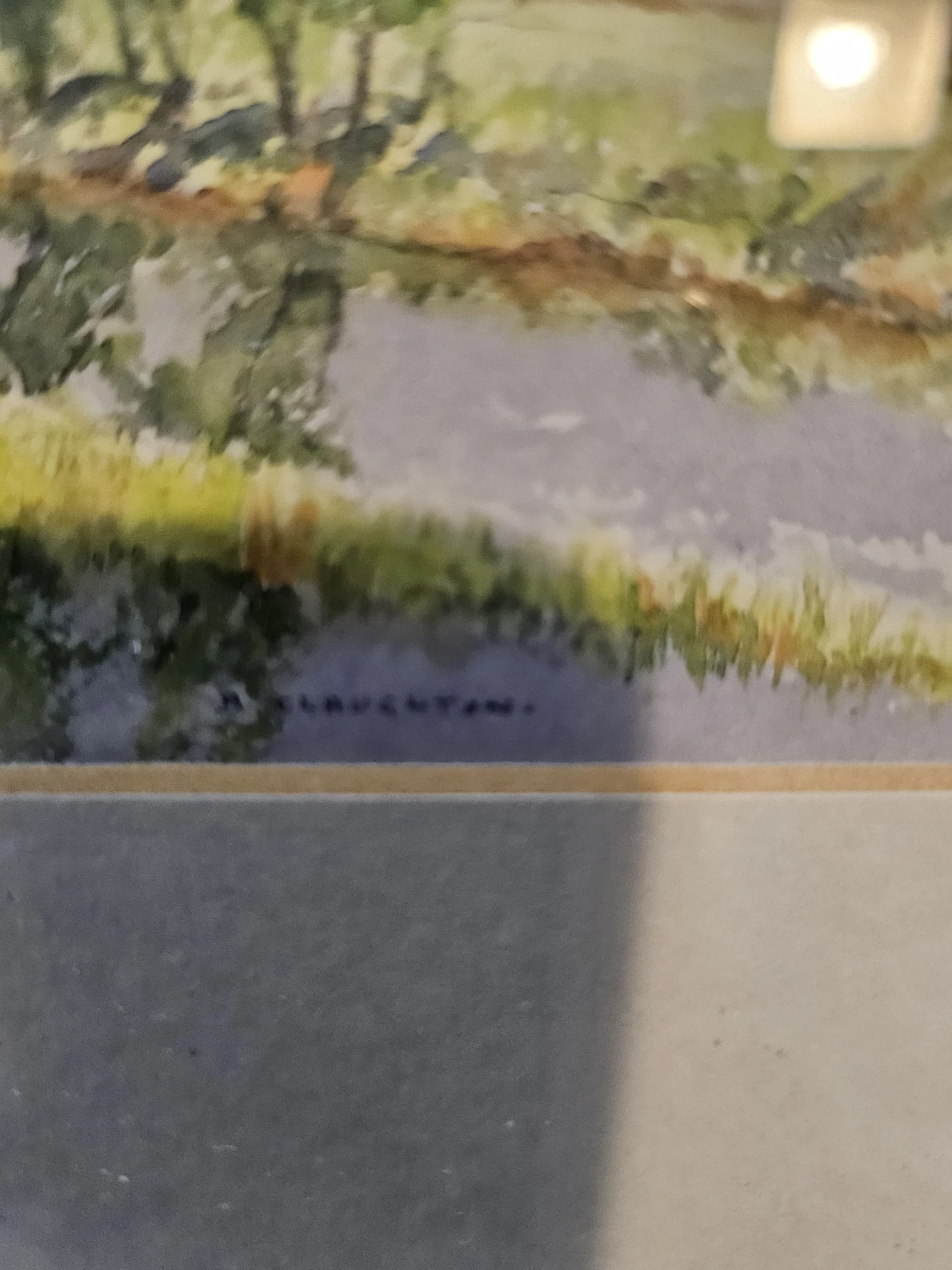 Framed Watercolor Painting of Castle Scene - photo 2