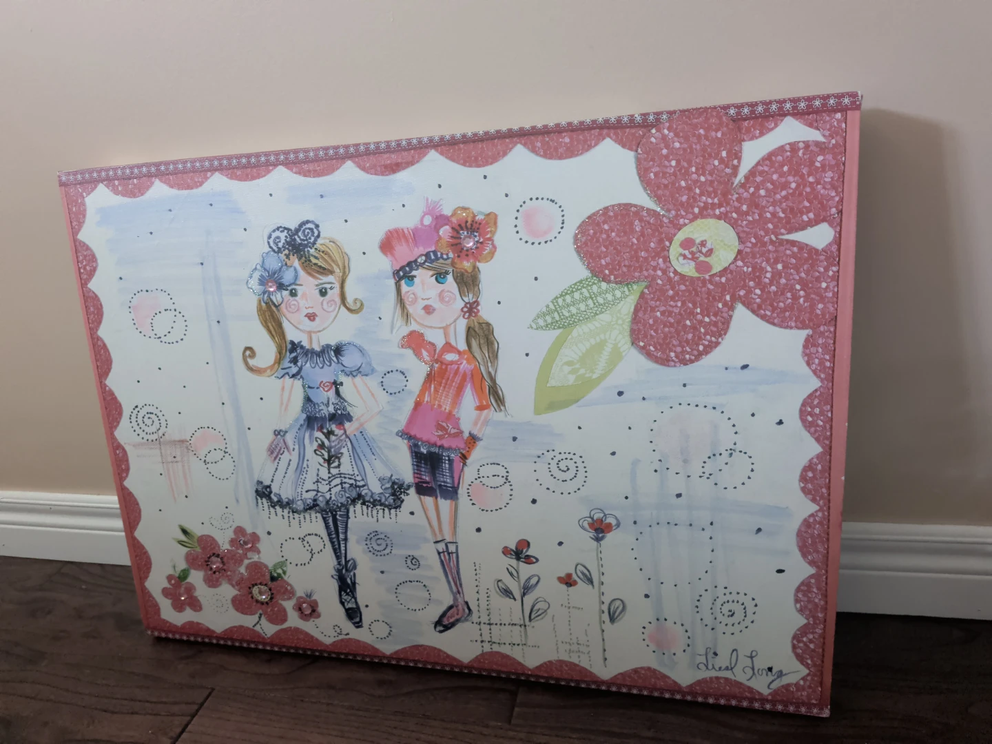 Artwork featuring two stylish girls