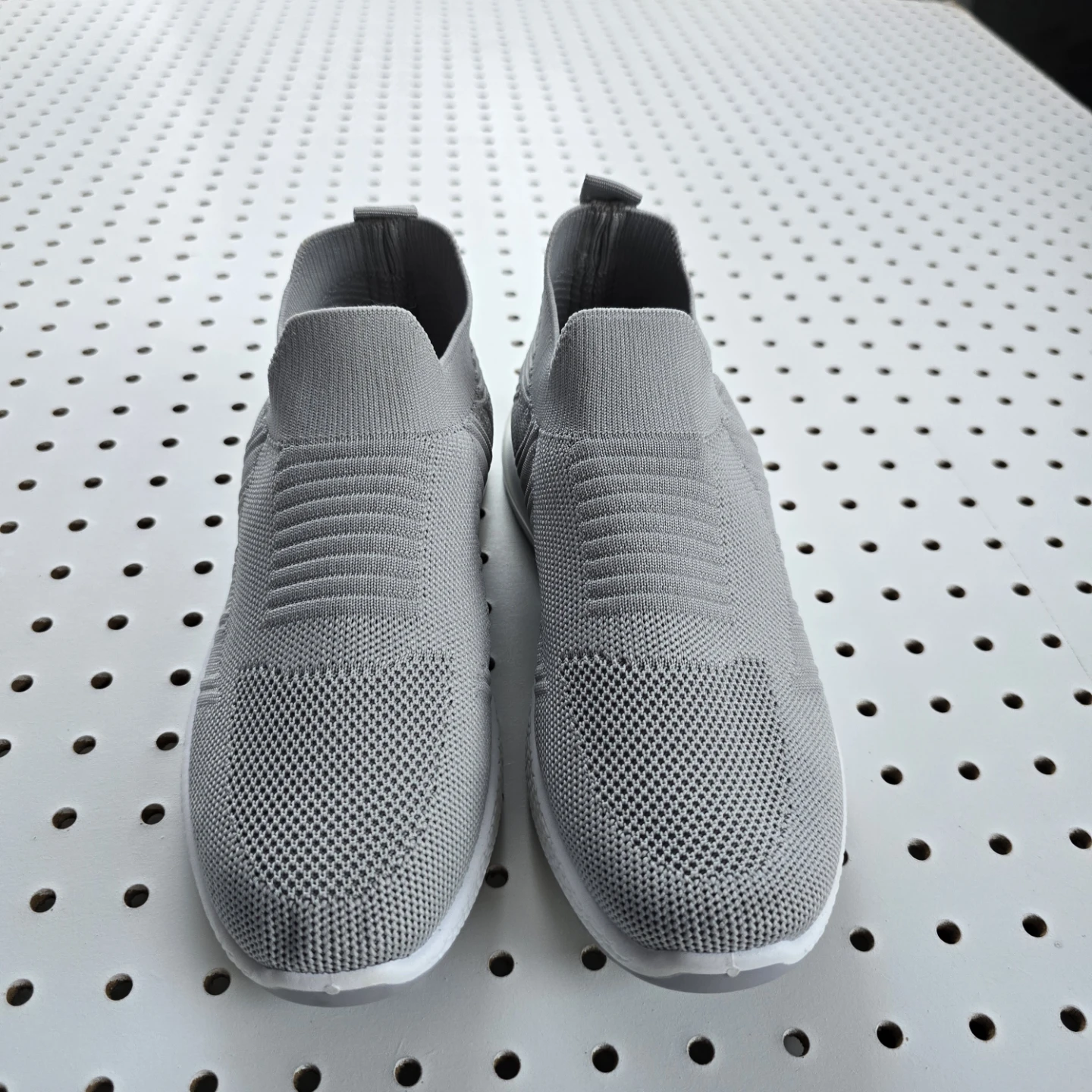 Gray Knit Slip-On Sneakers - Size 7.5 (Fits Like  8)