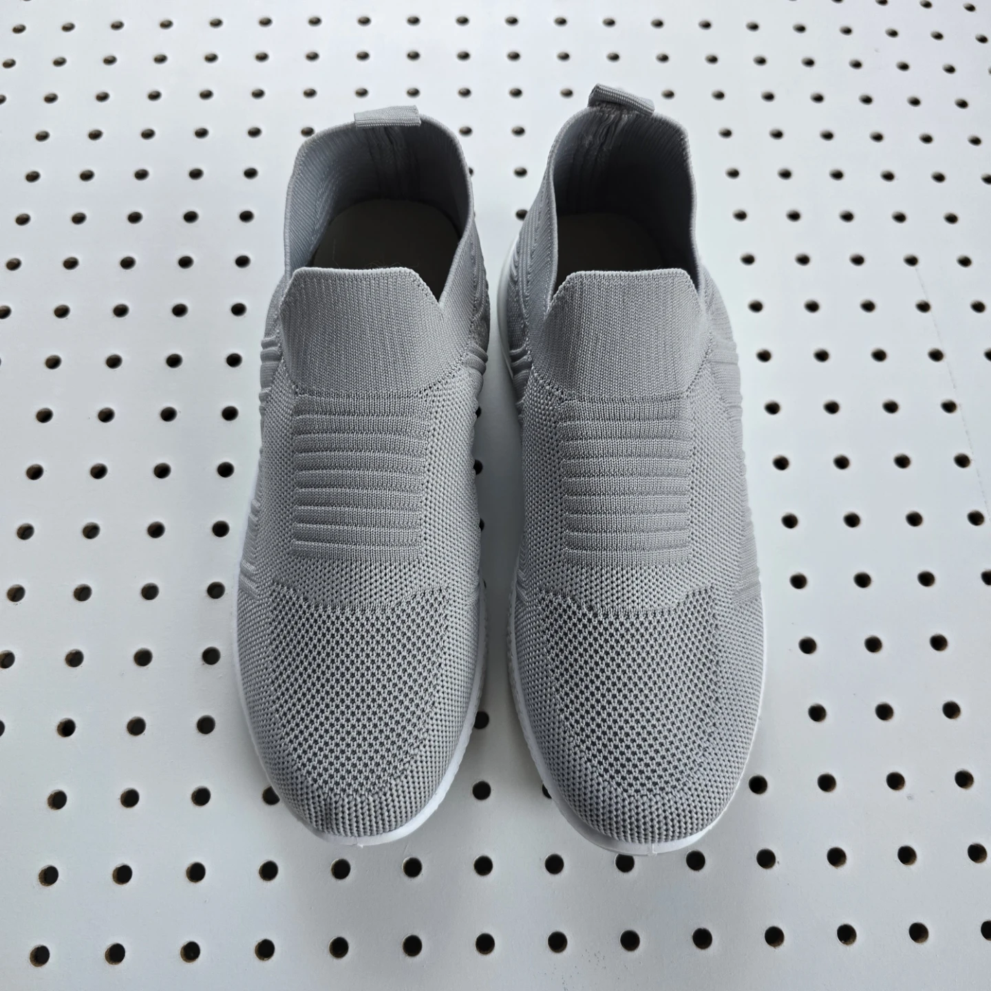 Gray Knit Slip-On Sneakers - Size 7.5 (Fits Like  8) - photo 2