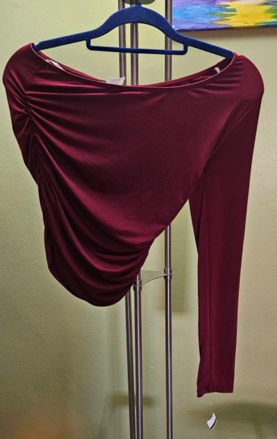 Top Chic Ruched One-Sleeve Top - photo 2