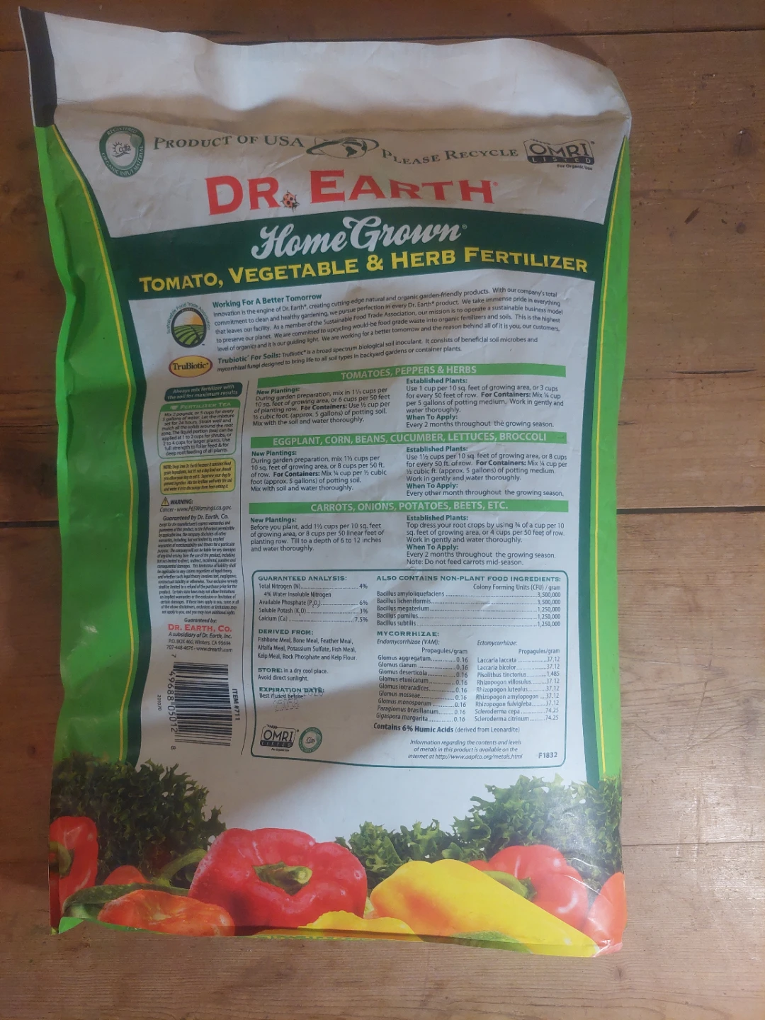 Dr. Earth Home Grown Tomato, Vegetable & Herb Fertilizer 12 LBS - photo 3