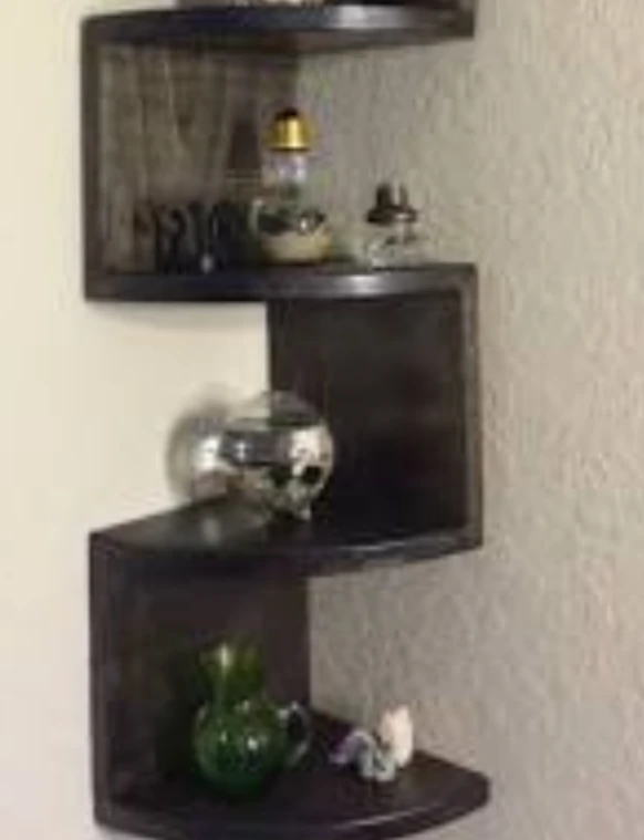 ⚽  New Zebra Print Floating Corner 4 Shelf kit