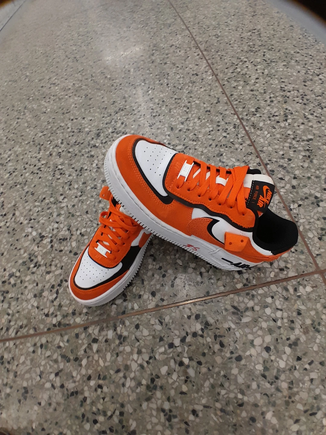 Nike Air Force 1 Shadow Orange White Women's Size 8 - photo 3