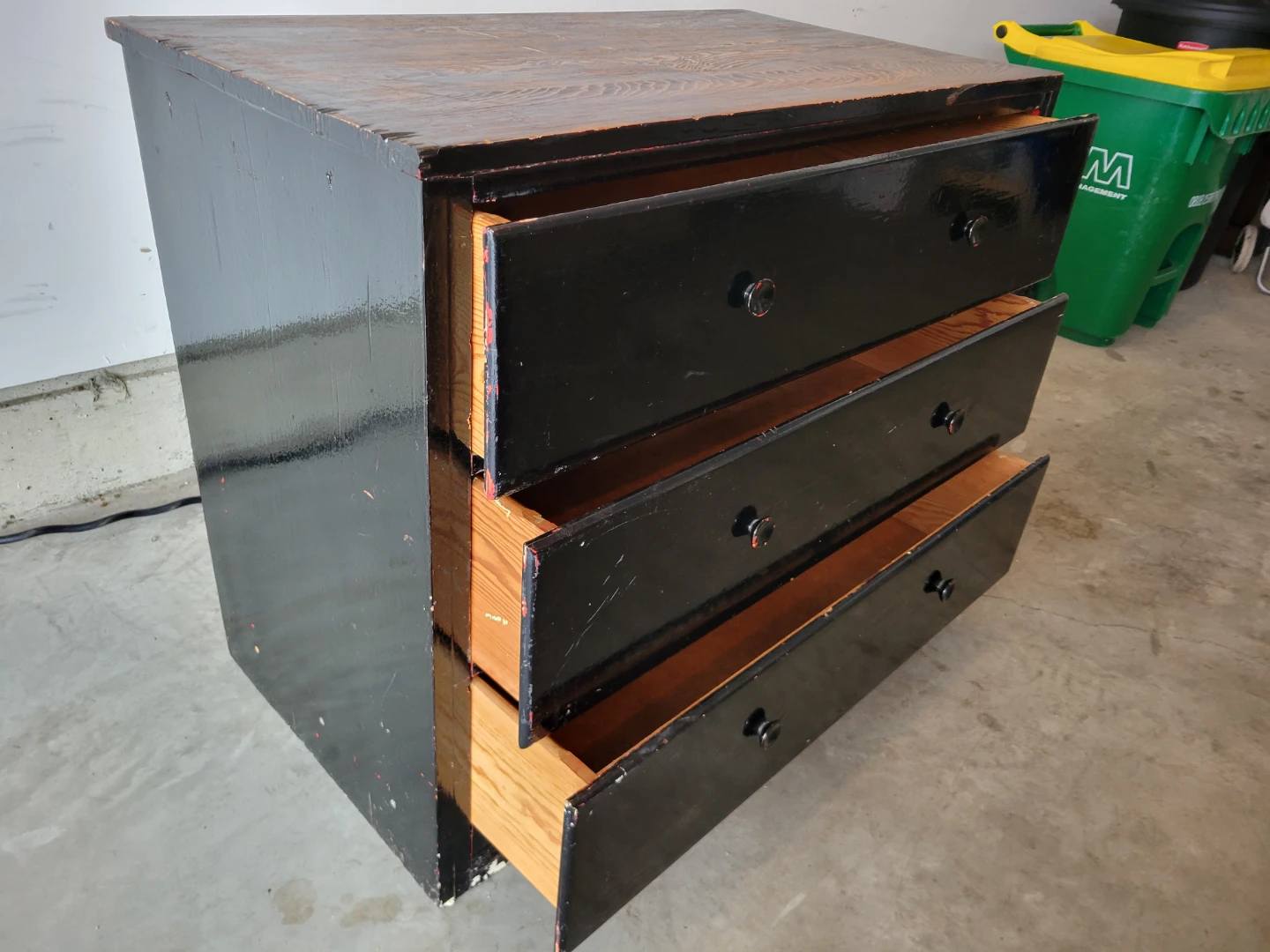 Black 3-Drawer Dresser - photo 2