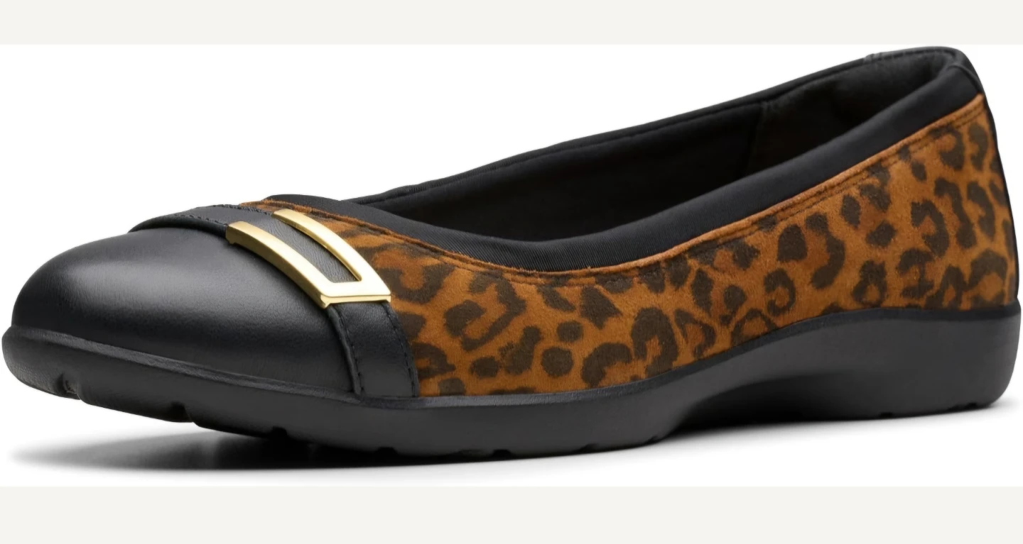Clarks Women's Meadow Rose Leopard Ballet Flats Size 5M - photo 2