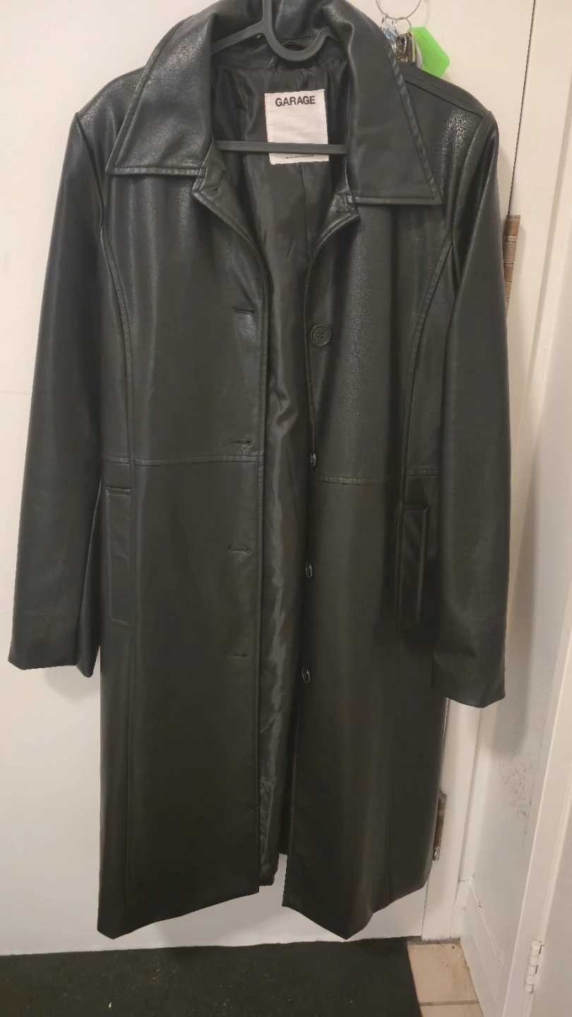 Garage black leather jacket