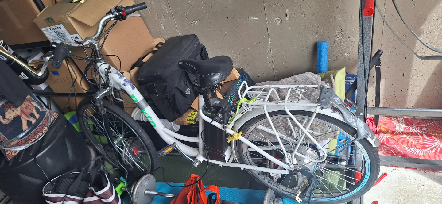 White Electric Bicycle