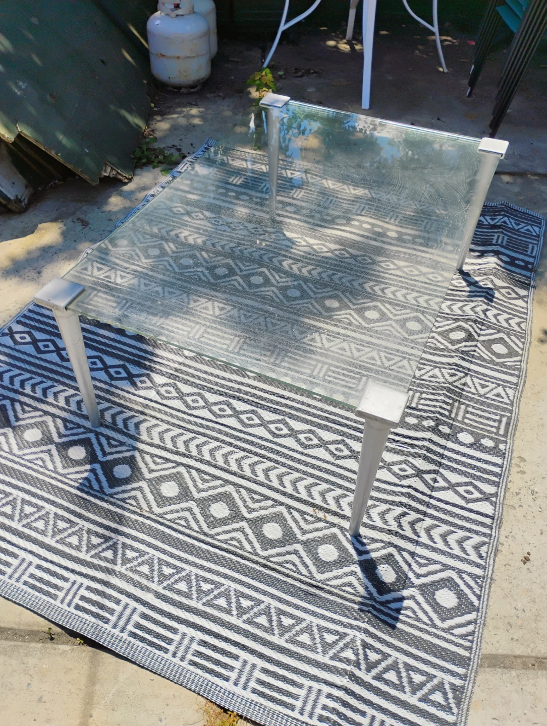 Glass Coffee Table with Metal Legs - photo 4
