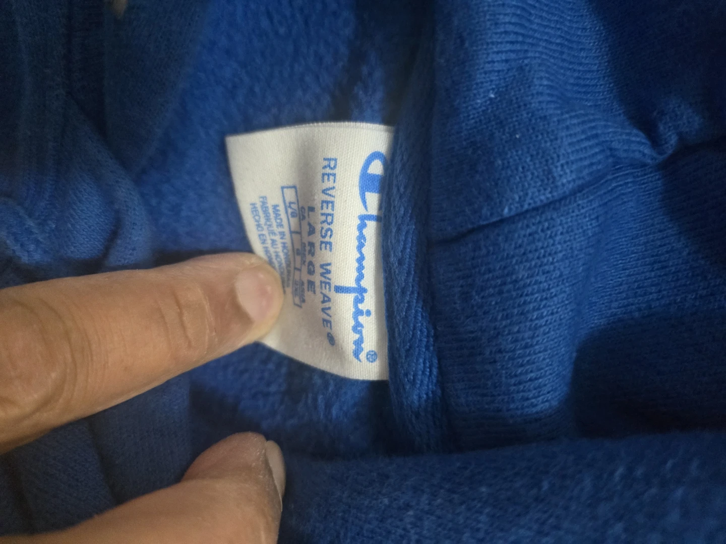 Champion Reverse Weave Hoodie - Blue - Large - photo 2