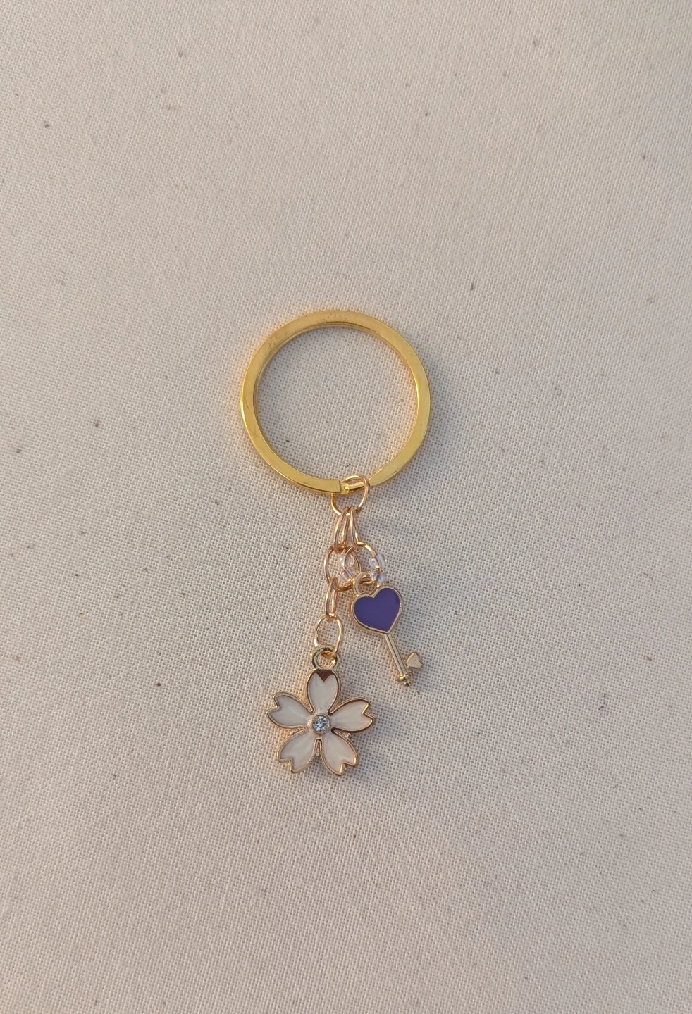 Flower & Heart purse charms