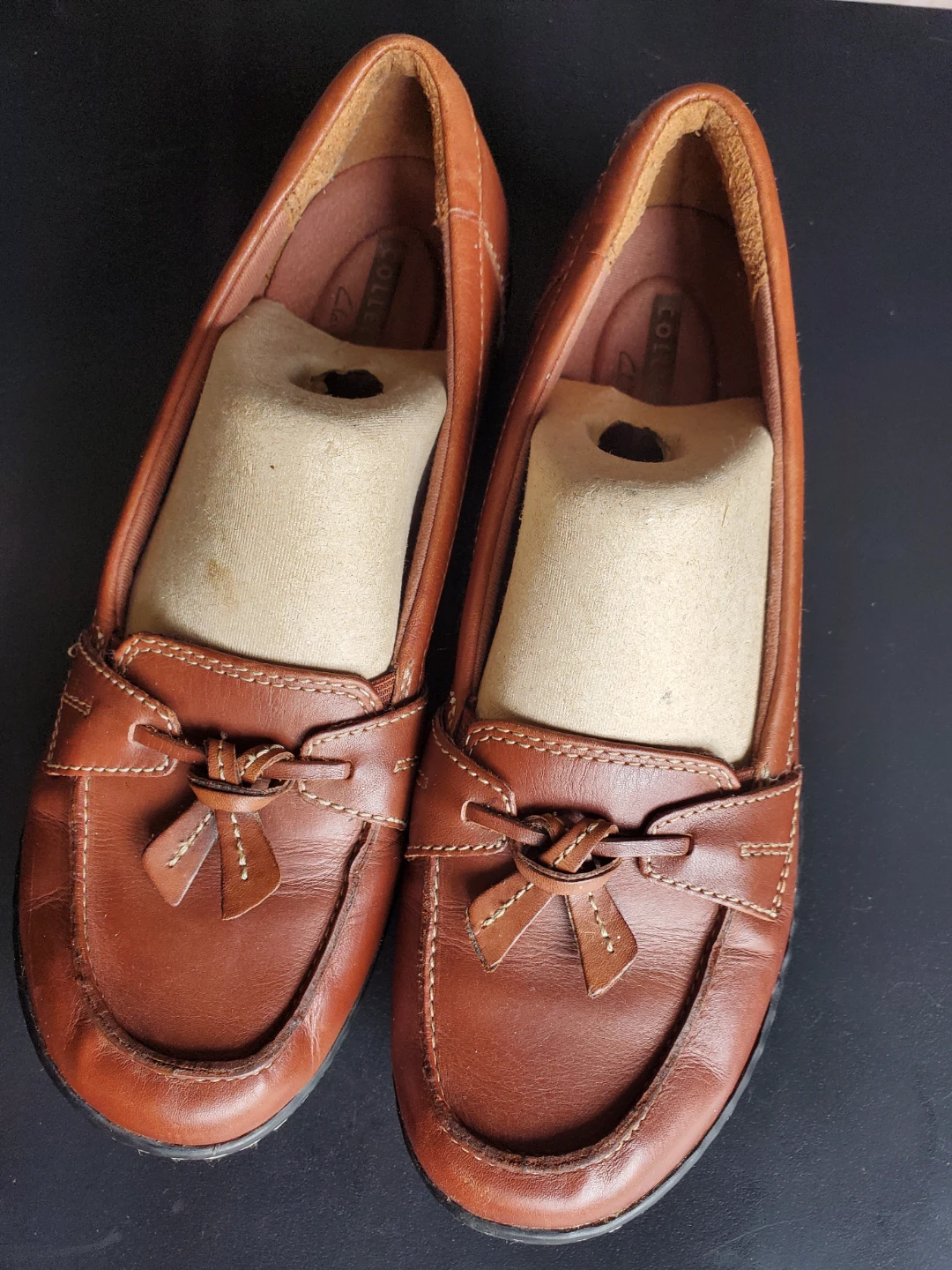 Clarks Collection Women's Leather Shoes, Size 7N (37.5)