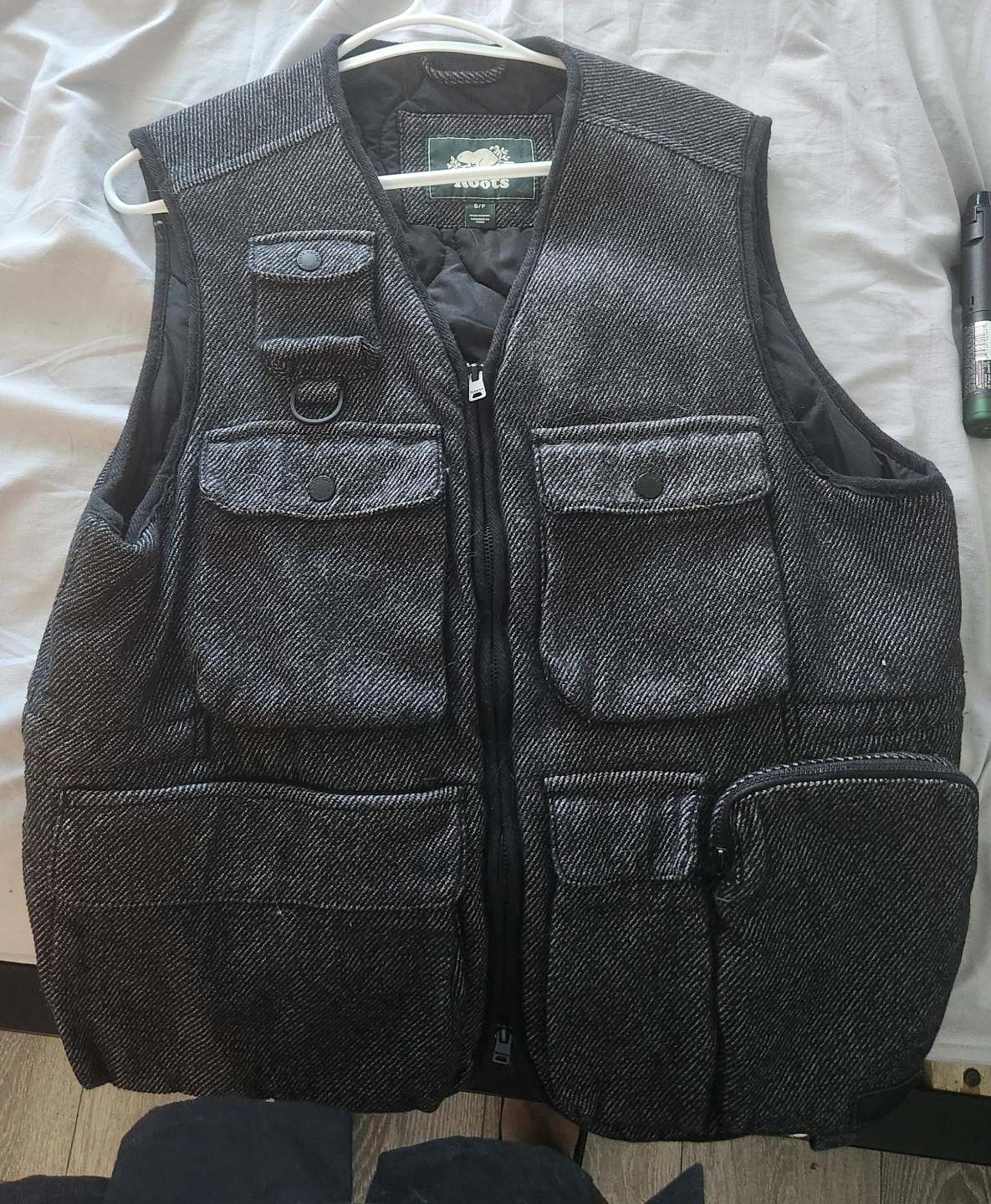 Roots Quilted Vest with Pockets Size S