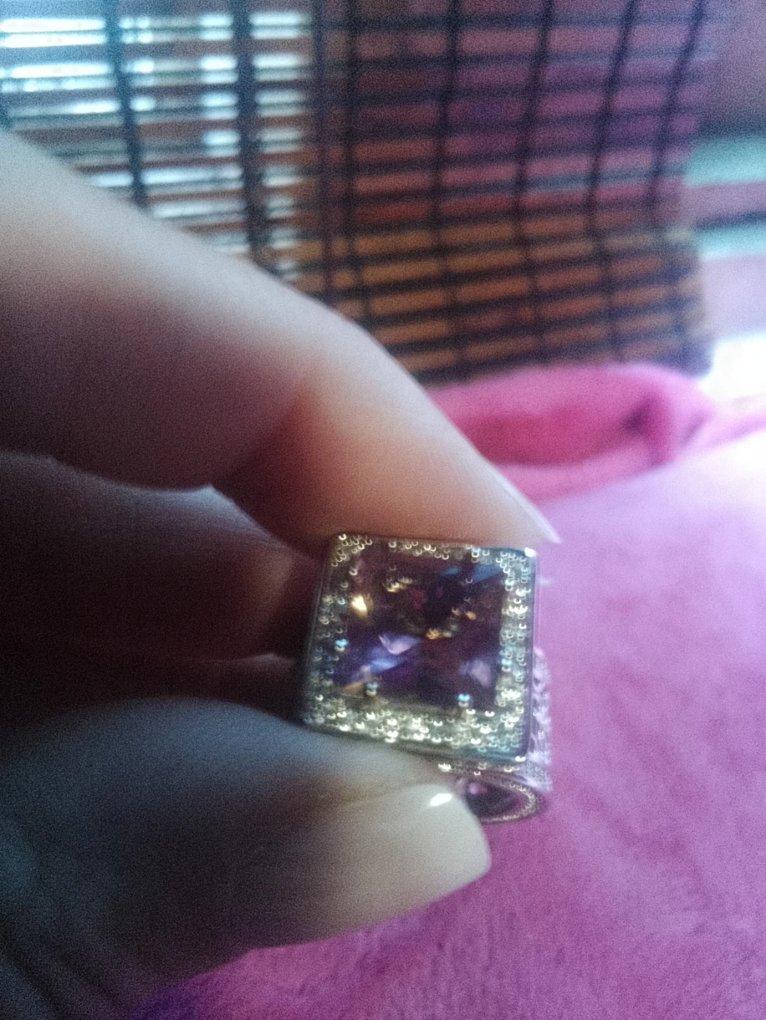 Alexandrite set in set in silver