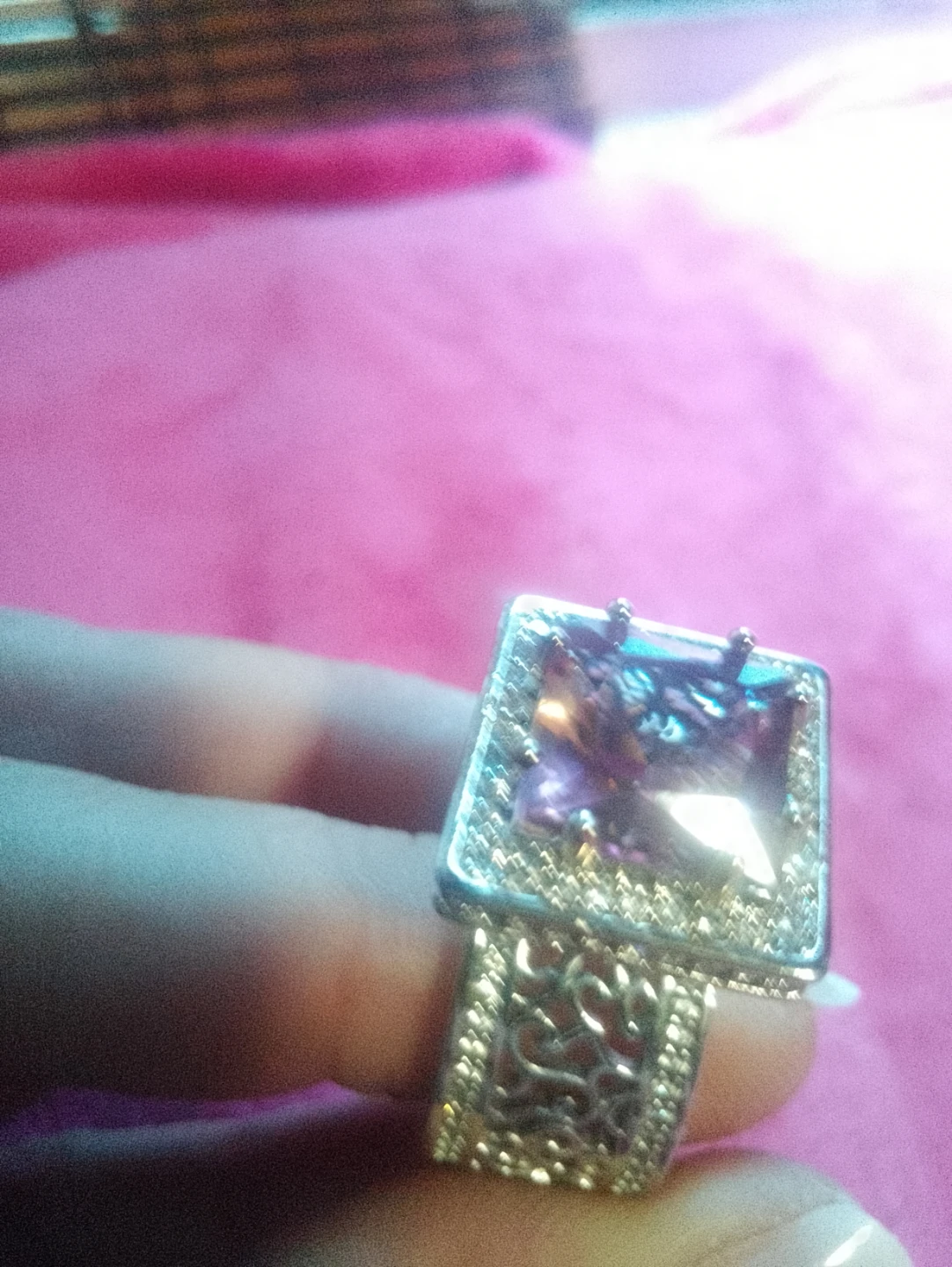 Alexandrite set in set in silver - photo 2