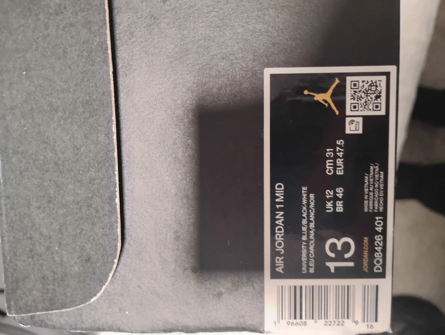 Air Jordan 1 Mid Sneakers - University Blue/Black - photo 2