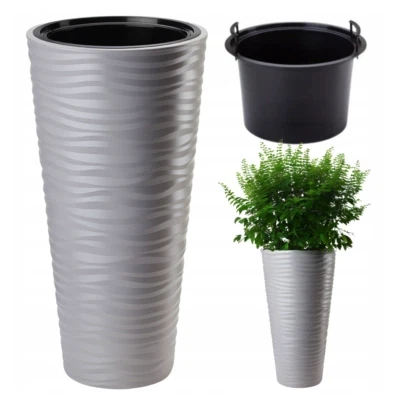 New Tall wavy flower planters 31" tall with insert - photo 5
