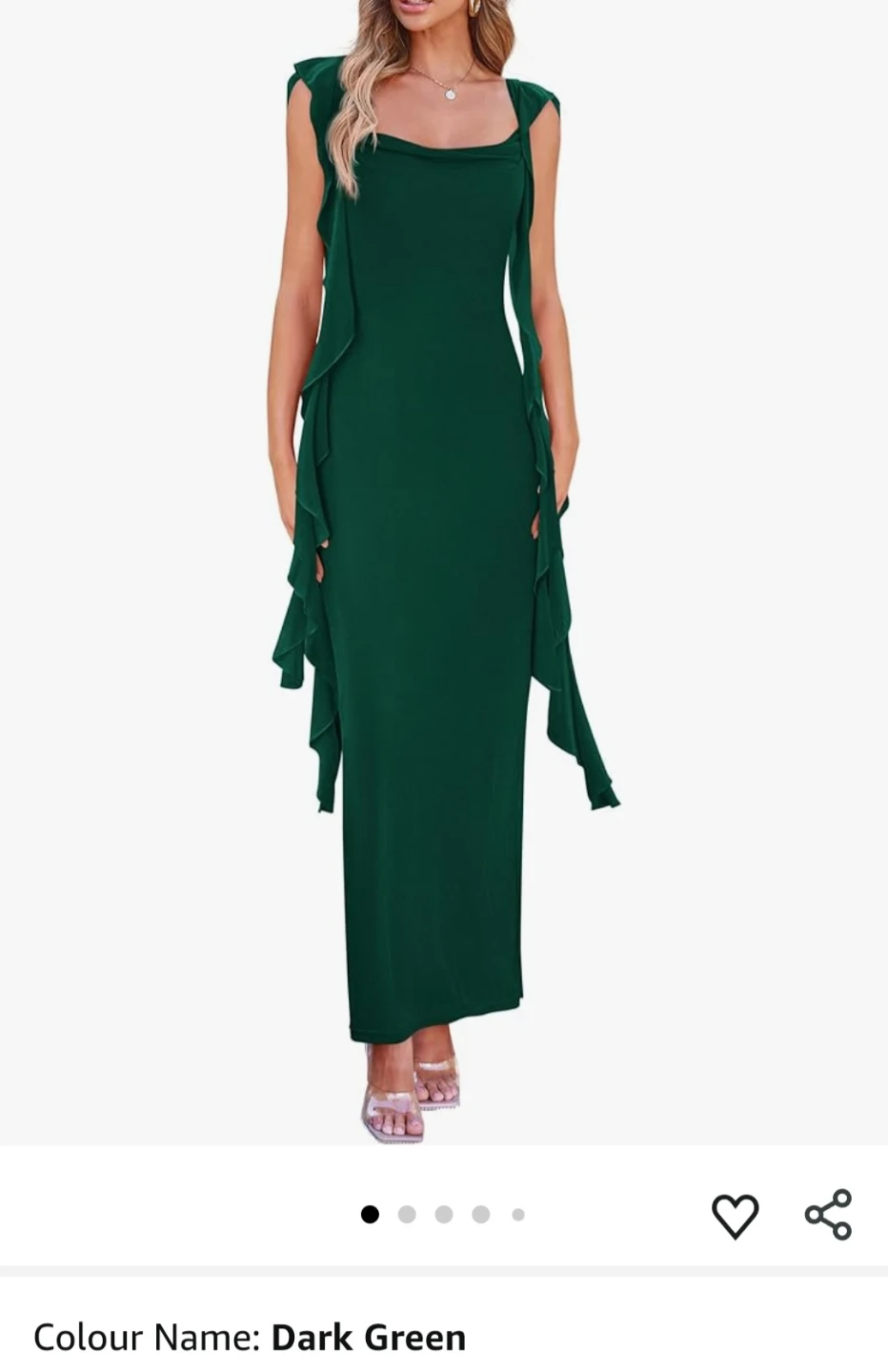 Pretty Garden Dark Green Maxi Dress