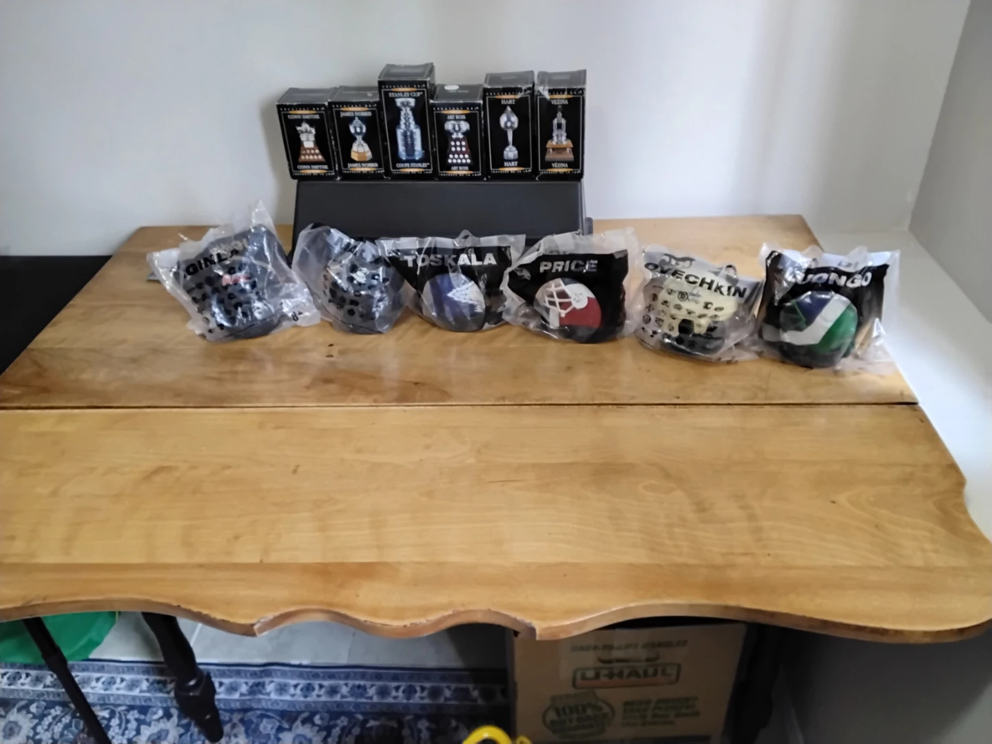 Collection of NHL Mini Helmets and Stanley Cup Replicas