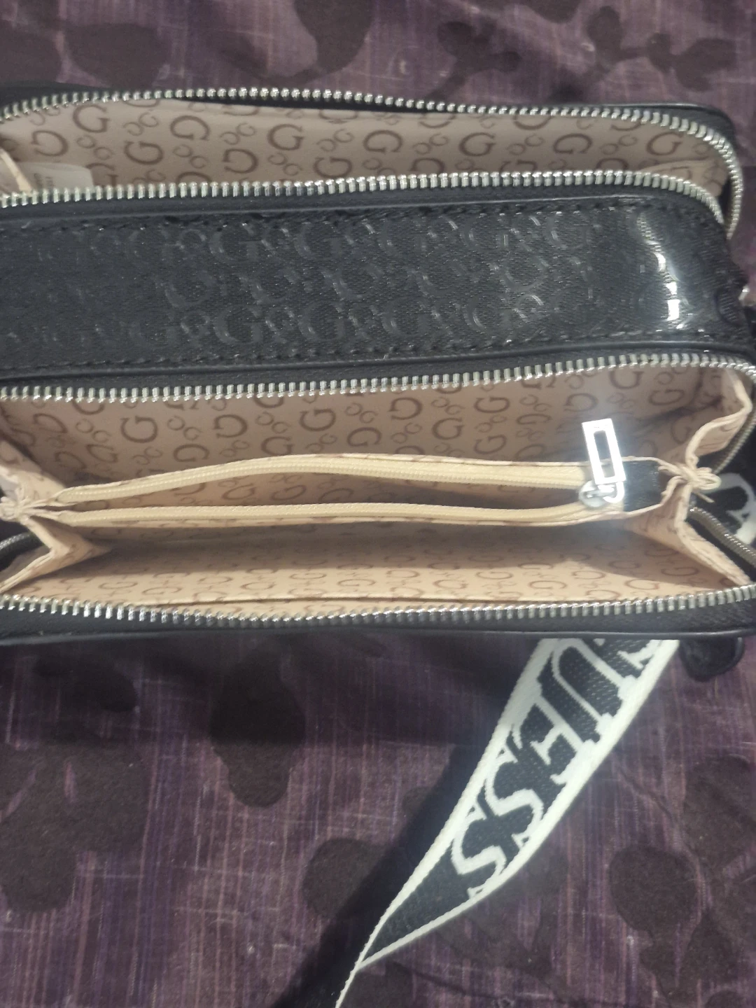 GUESS Black Monogram Crossbody Bag - photo 2