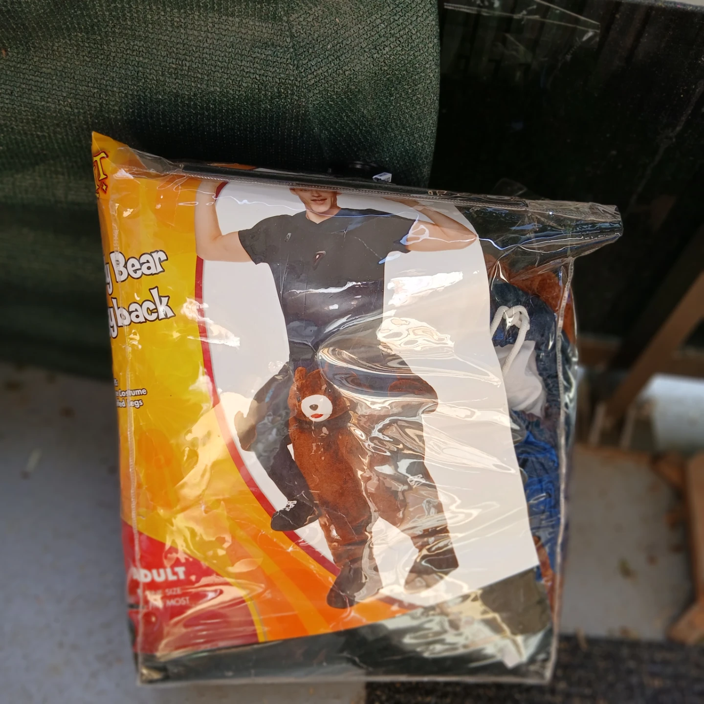 Teddy Bear Piggyback Costume - Adult - photo 2