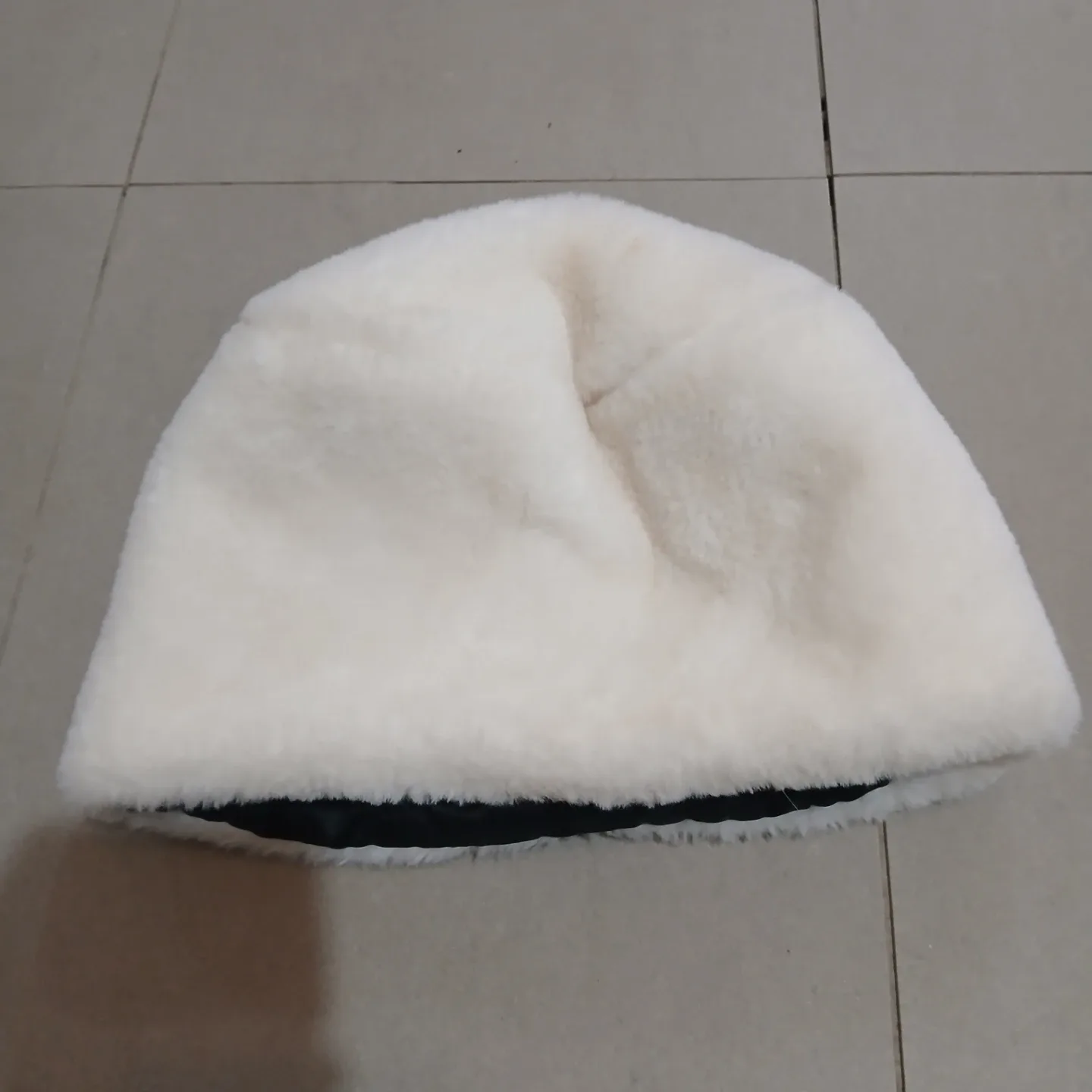 ⚽ Creamy White Faux Fur Bucket Hat - photo 2