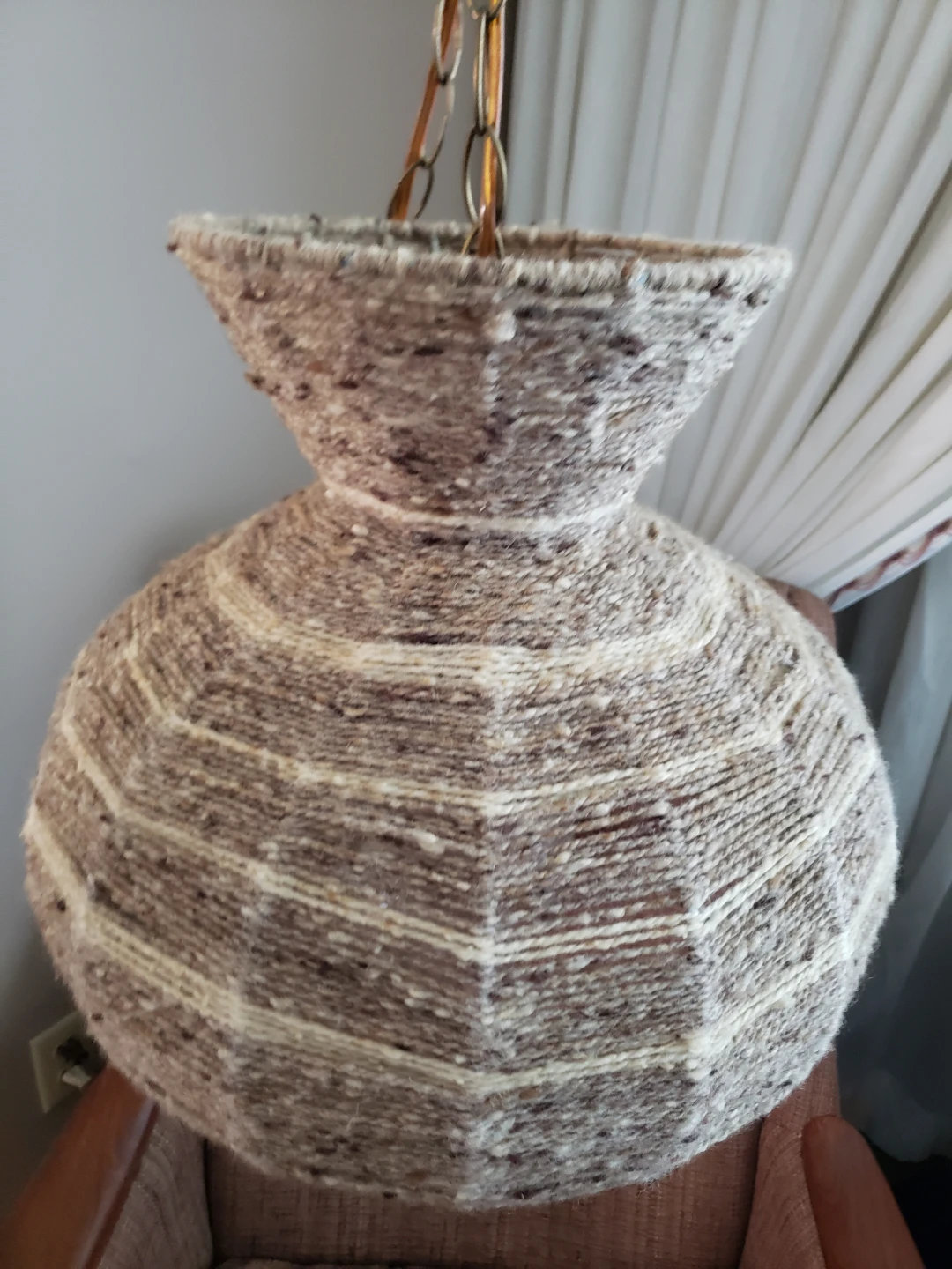 Woven Hanging Pendant swag light - photo 4