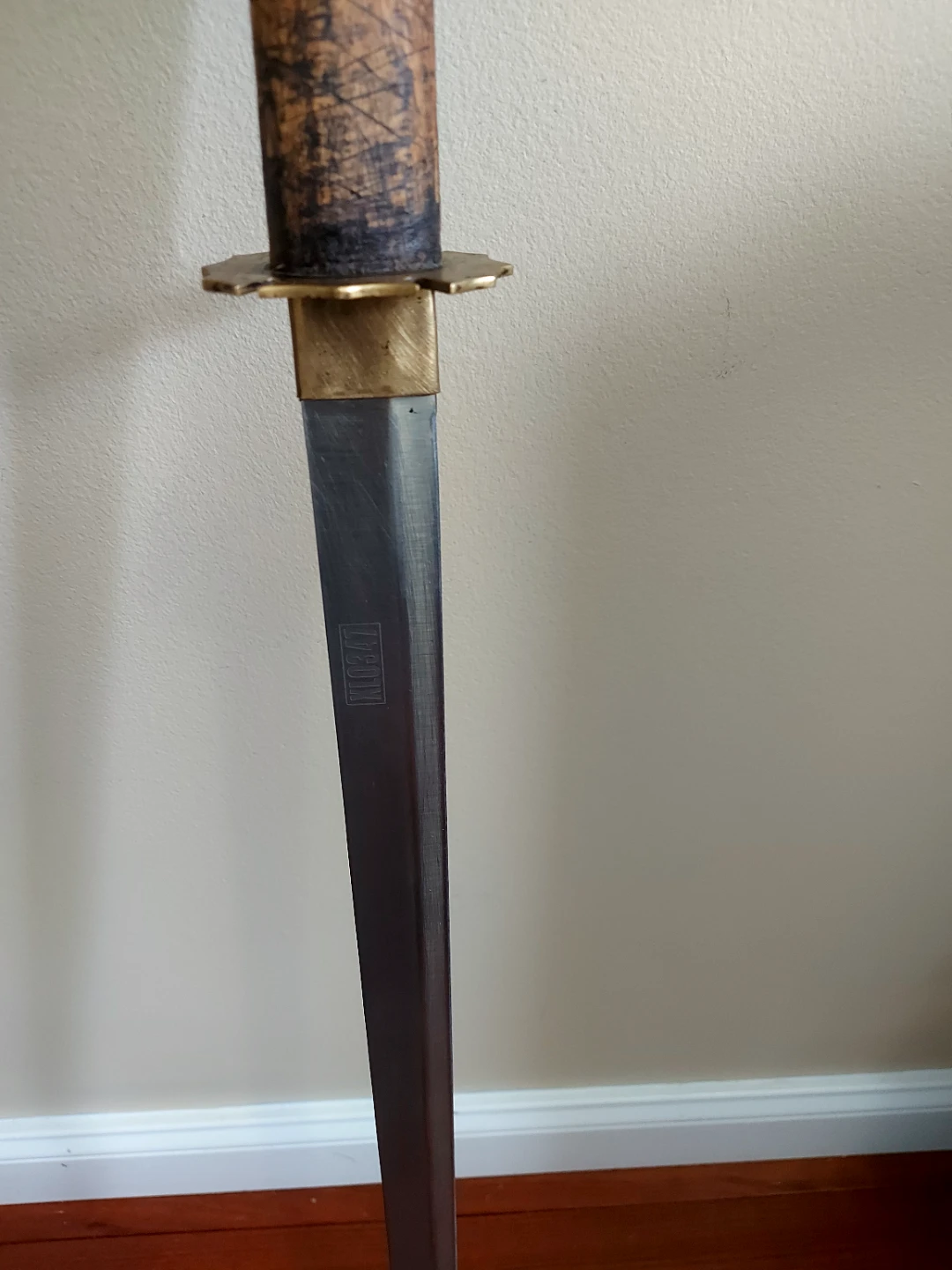 Katana Sword with Wooden Handle and Scabbard - photo 2