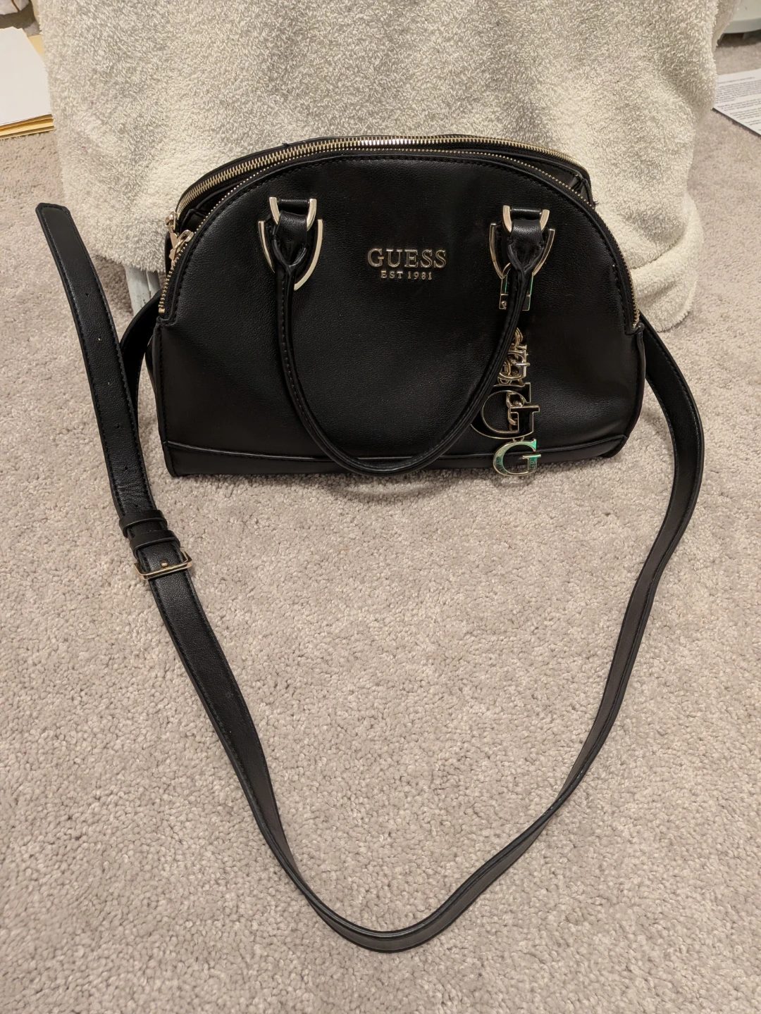 GUESS Black Satchel Handbag