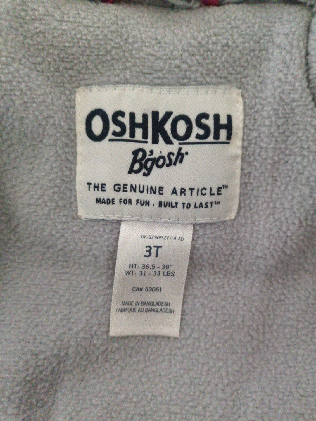 OshKosh B'gosh Pink Puffer Winter Jacket - size 3T - photo 3
