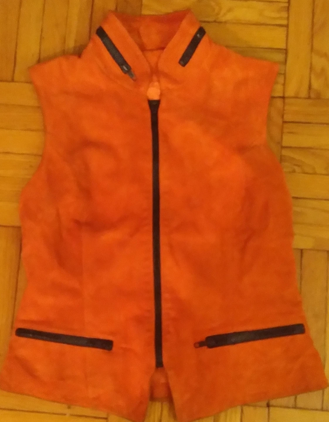 Orange Suede Vest by Danier