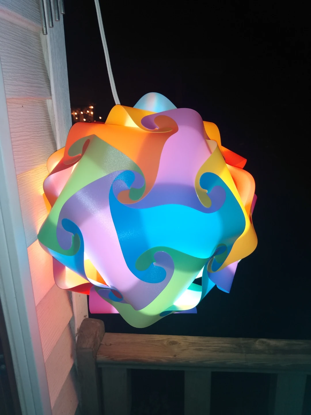 pride rainbow colour DIY hanging pendant lamps