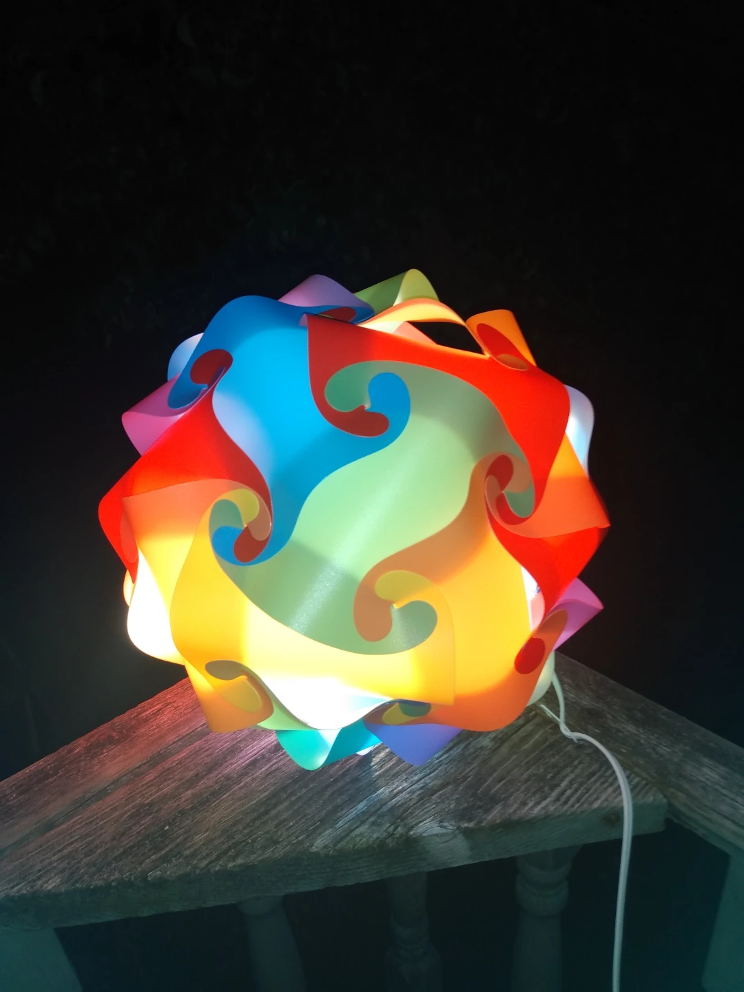 pride rainbow colour DIY hanging pendant lamps - photo 3